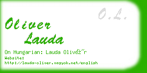 oliver lauda business card